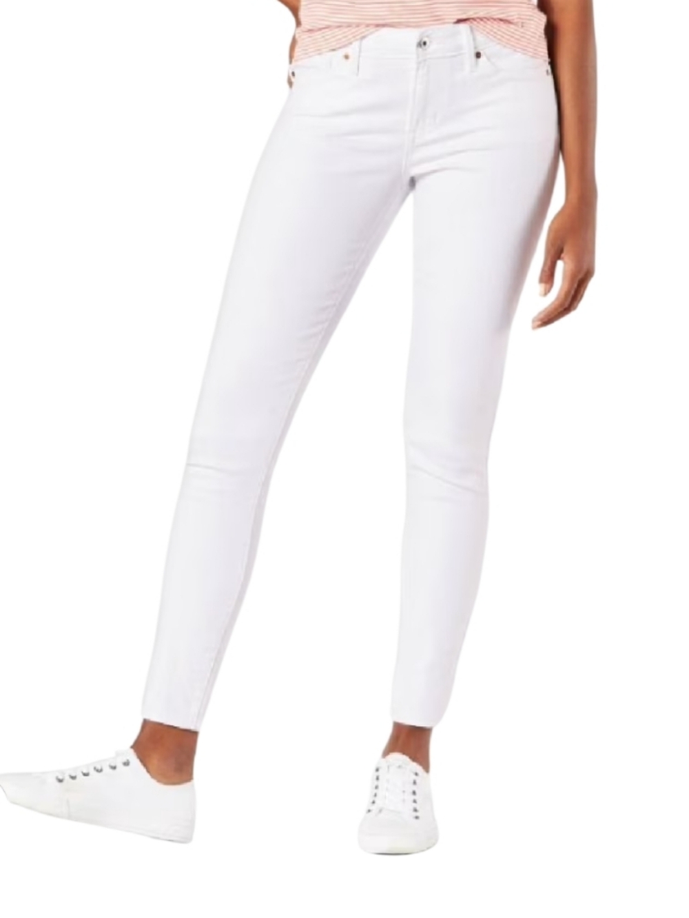 Levi's Classic Mid Rise Skinny Jeans Size 4 White